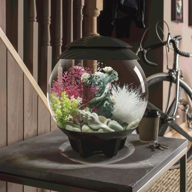 Декоративная фигура "Зеленый пень с цветами", Flower trunk ornament green