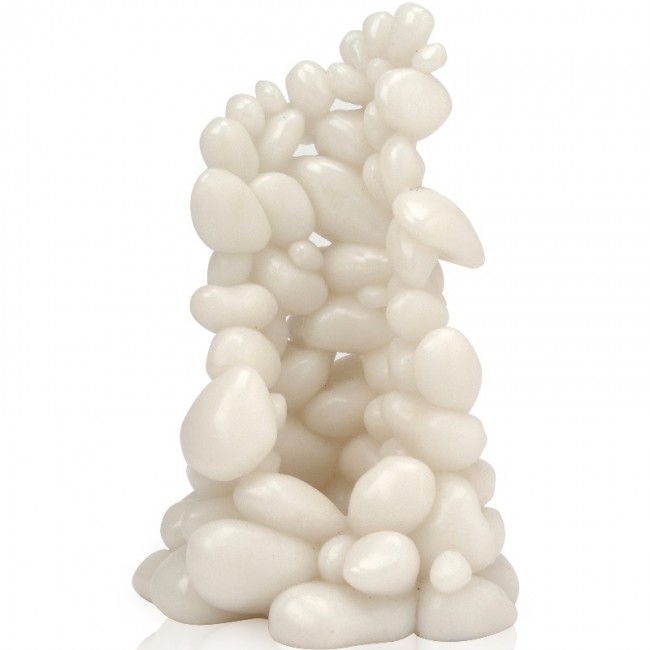 Маленький орнамент из гальки, белый, Pebble ornament small white