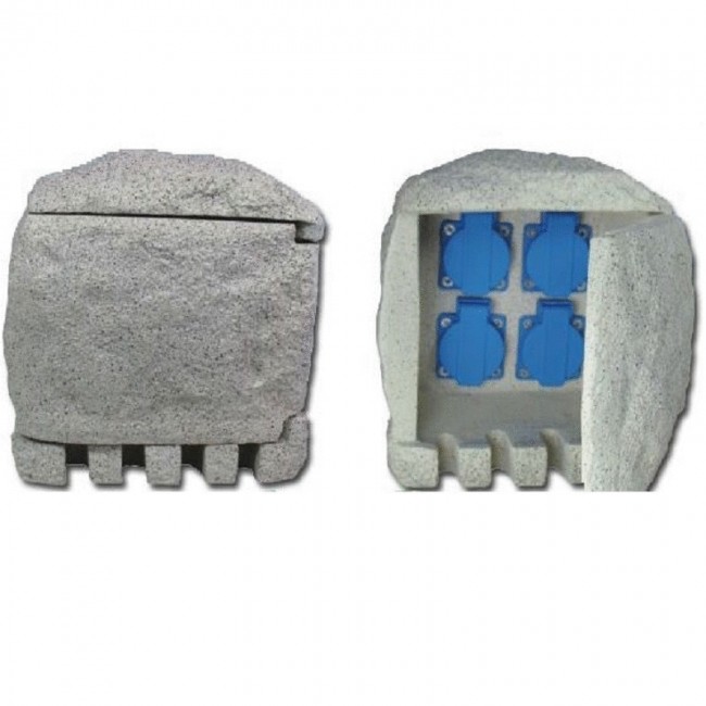 Декоративная садовая розетка в виде камня Декоративная садовая розетка в виде камня