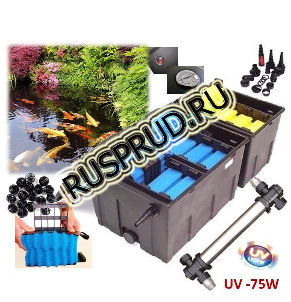 ПРОТОЧНЫЙ ФИЛЬТР ДЛЯ ПРУДА ДО 90М3 GRECH CBF550С UV75W