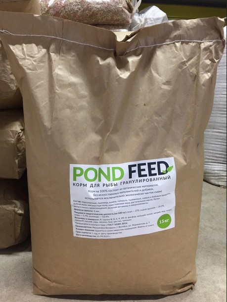 PonD FeeD Корм для карпа, карася, сазана, форели. 4мм -15 кг