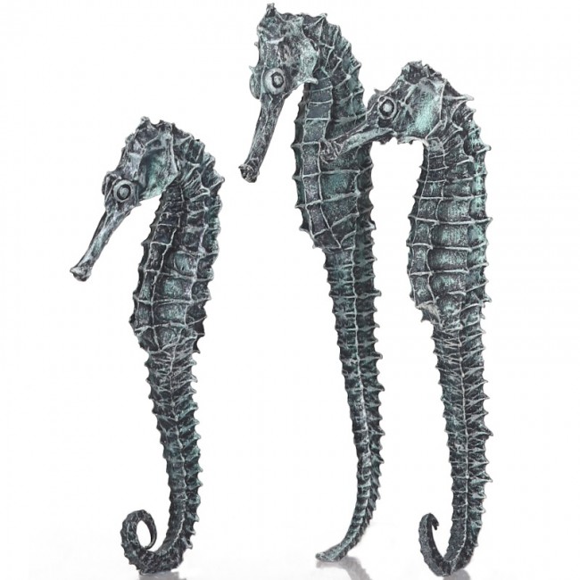 Набор из 3-х черных морских коньков Seahorses 3-pack black