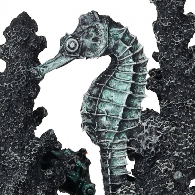 Декоративная фигура "Коралл с морскими коньками" средняя черная seahorses on coral black M Декоративная фигура "Коралл с морскими коньками" средняя черная seahorses on coral black M