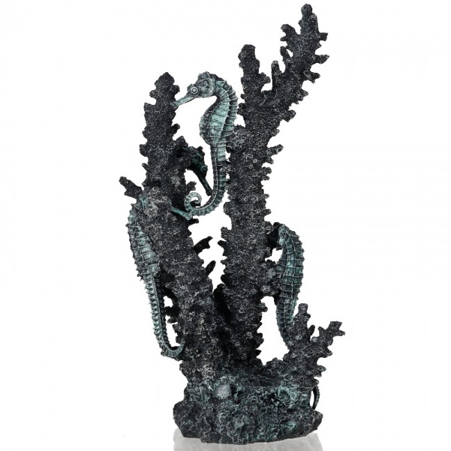 Декоративная фигура "Коралл с морскими коньками" средняя черная seahorses on coral black M Декоративная фигура "Коралл с морскими коньками" средняя черная seahorses on coral black M