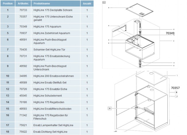Аквариум HighLine 125 (дуб) Аквариум HighLine 125 (дуб)